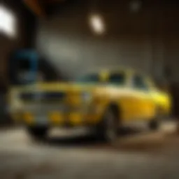 A classic 1965 Mustang coupe parked in a dusty garage, showcasing its good condition despite years of not being started