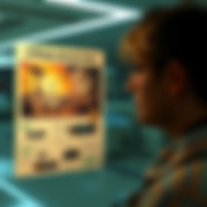 A person looking at a vintage 1996 advertisement displaying futuristic technology and visions of the year 2026.