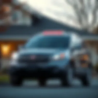 A 2007 Honda CR-V with 350K miles parked in front of a house, featuring a for sale sign on the windshield.