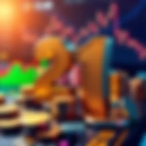 A graphic showing the number 21 million with financial symbols like coins and charts in the background.