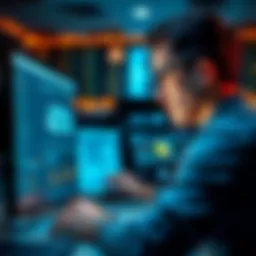 Individual looking at a computer screen exploring options to convert 401k into XRP investments