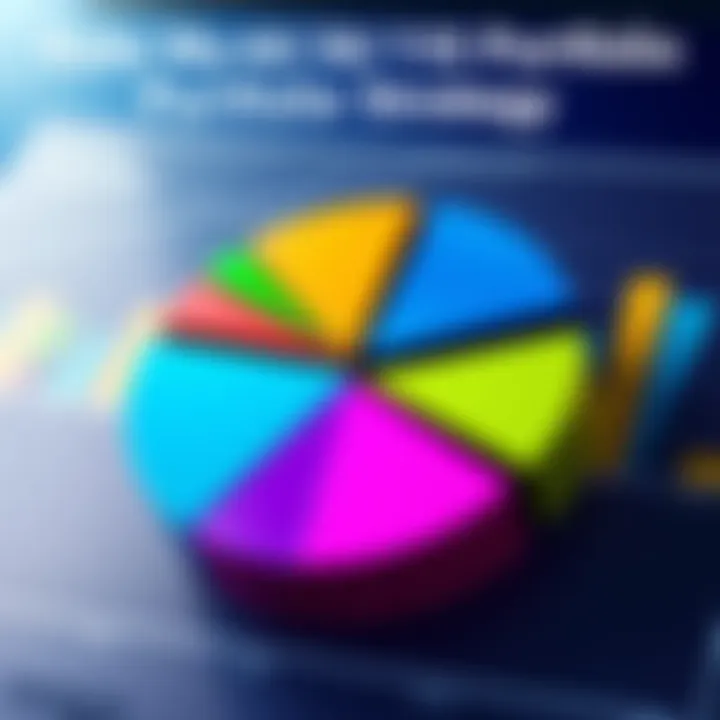 A colorful pie chart showing a 60% allocation to stocks, 30% to bonds, and 10% to alternative investments or cash, representing a balanced investment approach.