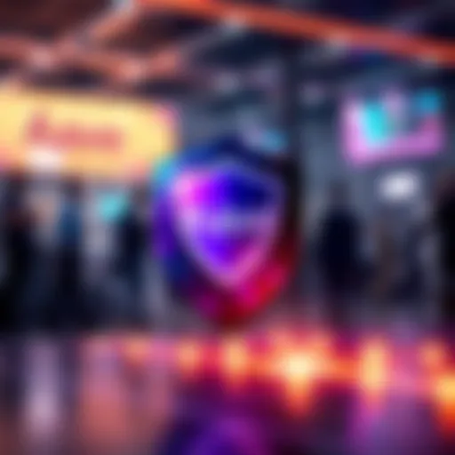 Aave logo with a shield icon symbolizing security features to protect users from losses