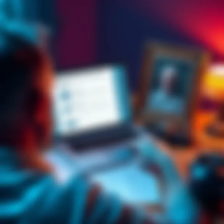 A person looking at a laptop screen showing cryptocurrency wallet access instructions, surrounded by papers and a framed photo of a loved one, symbolizing the search for accessing inherited assets.