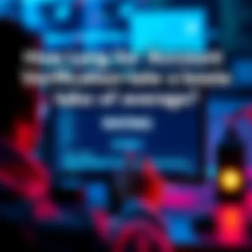 A person looking at a computer screen with a waiting symbol, illustrating the account verification wait time.