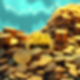 A digital illustration showing a large pile of DOGE coins with a countdown graphic towards 1 million coins.