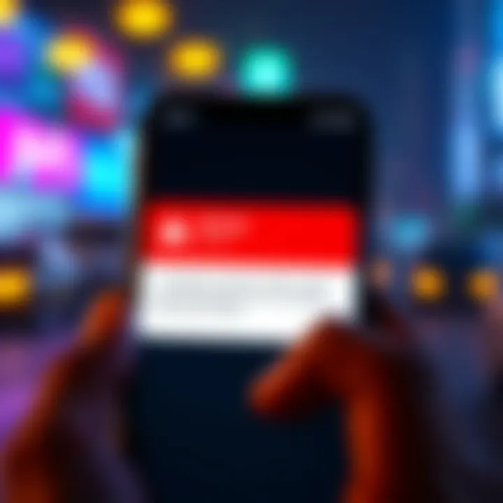 A smartphone screen displaying an 'unable to load ad' pop-up after an advertisement ends, indicating a problem with receiving rewards.