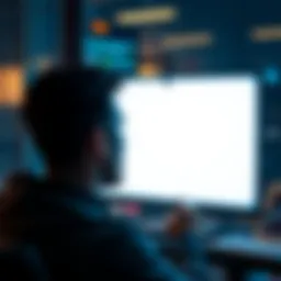 A frustrated person looking at a blank screen where ads should appear for Boost and 2ABs.