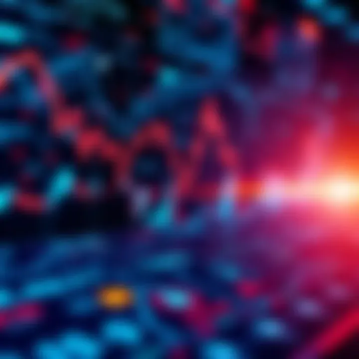 A graphic showing upward trends in investment graphs with AI elements in the background