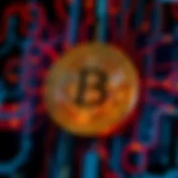 AI threatening Bitcoin A digital representation of AI code overlaying a Bitcoin symbol, suggesting a hack that could devalue cryptocurrency.