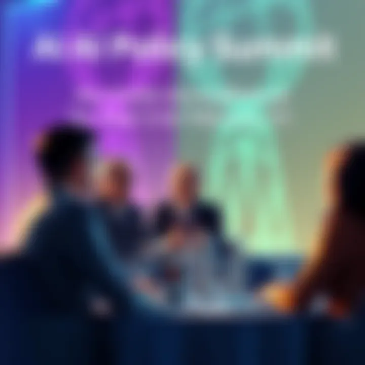 AI Policy Summit Event Key leaders discussing AI policies at the NAIA AI Policy Summit, featuring Rep. French Hill and executives from Capital One and Hedera.
