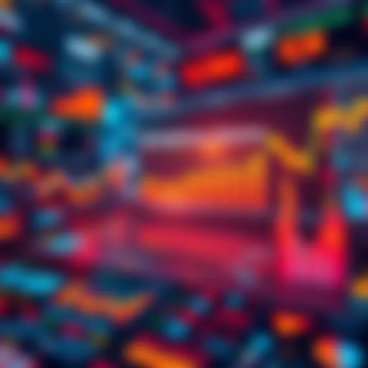 A graphic showing AI Predictions Market Contracts influencing trading and the economy, featuring charts and data analysis elements.