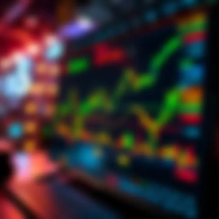 An AI algorithm displayed on a screen analyzing cryptocurrency market trends and trading results.