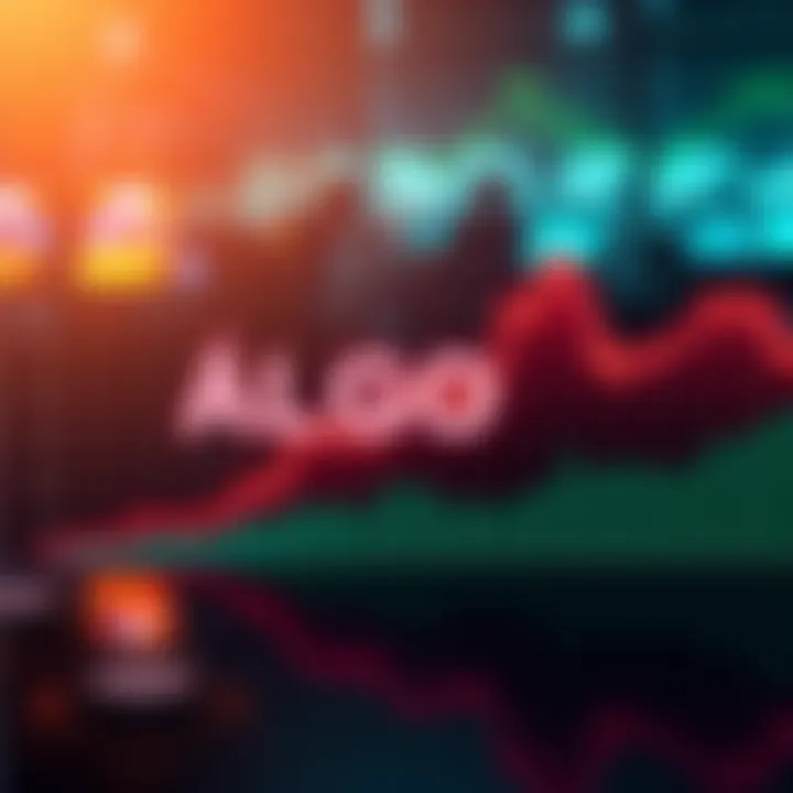 A line graph showing ALGO's potential rise to $3.13 in a bullish market, with upward trends and investor sentiment indicated.