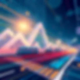 An illustration showing fast digital transactions with a focus on Alpenglow's protocol, highlighting speed and efficiency in finance and tech.