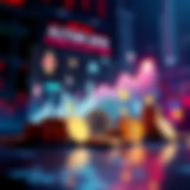 A graphical representation of various altcoins showing a strong upward trend in cryptocurrency trading.