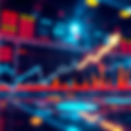 Altcoin Market Trends A graph showing fluctuating altcoin prices and investor interest, with upward arrows indicating potential growth.