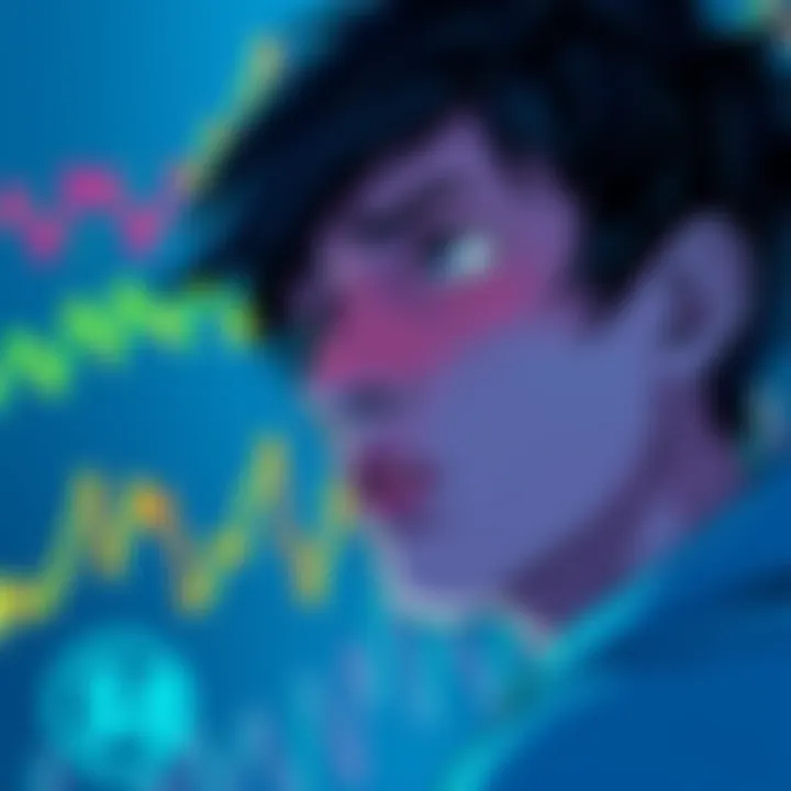 A person looking at fluctuating cryptocurrency charts with a concerned expression, symbolizing the emotional rollercoaster of altcoin investments.
