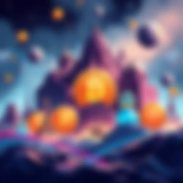 Illustration showing various altcoins with strong development teams and infrastructure advancements