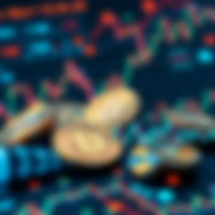A visual representation of various altcoins with fluctuating charts, reflecting their struggles and potential recovery in the crypto market after recent political changes.