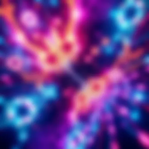 A colorful representation of parallel universes, showing vibrant energy flows and abstract shapes that suggest multiple realities.