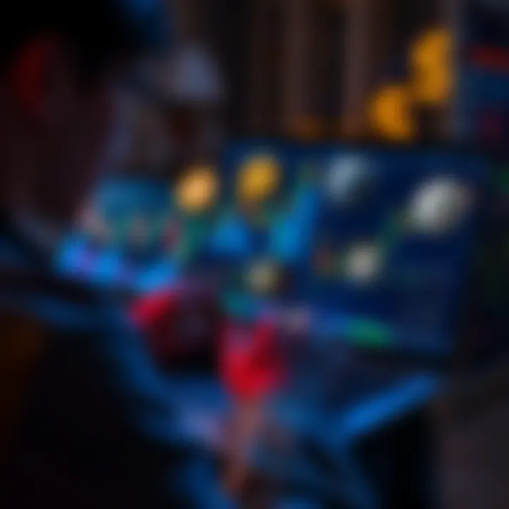 Alternative cryptocurrencies A person reviewing different cryptocurrencies on a laptop with charts and graphs displayed, pondering investment options beyond BTC, ETH, SOL, and Chain Link.