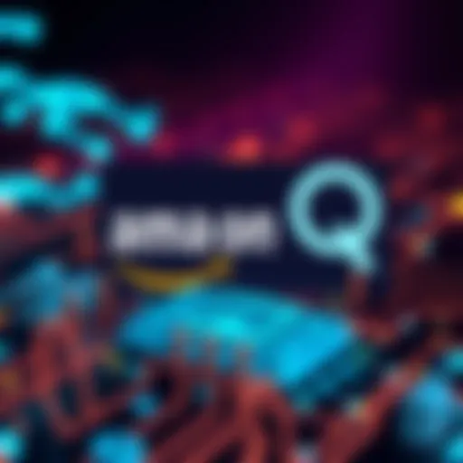 Amazon and Qualcomm logos together with a visual representation of AI technology and investment concept