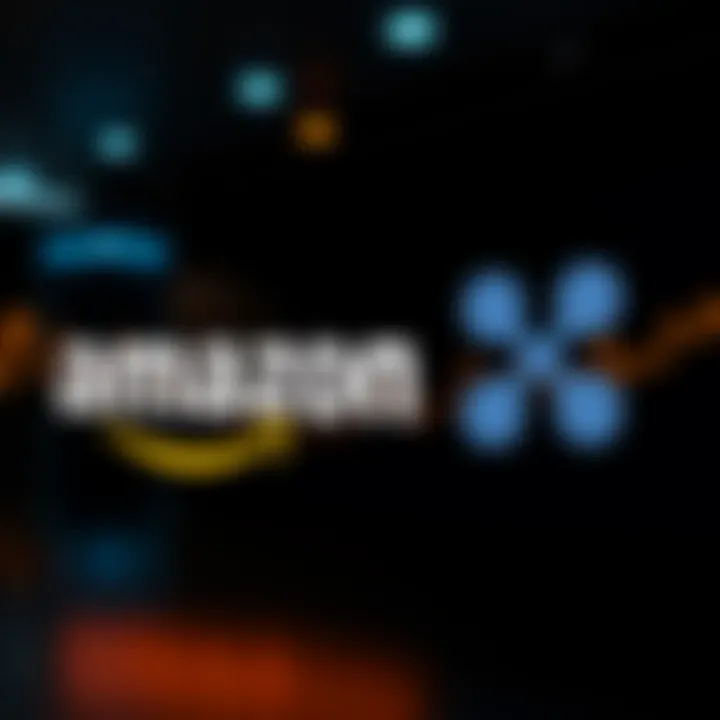 Amazon logo alongside Ripple logo with XRP symbol, representing new payment option