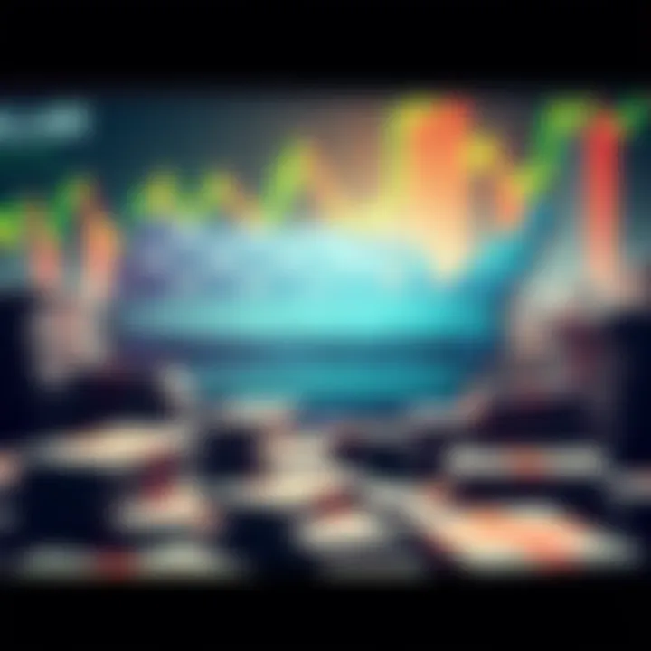 A graphic showing America's national debt soaring to $40 trillion, with stacks of money and financial charts in the background.
