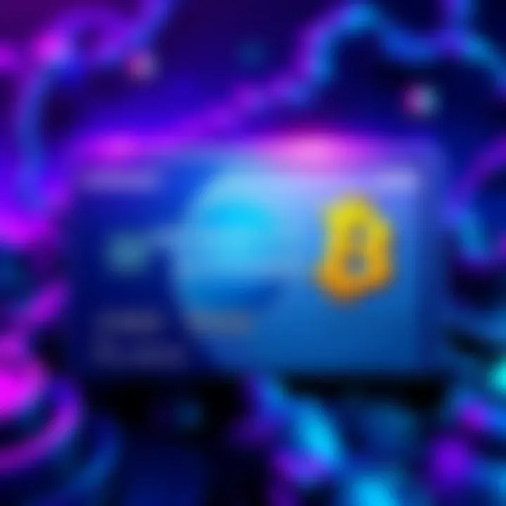 American Express Crypto Credit Card Illustration of an American Express credit card with Bitcoin logo and Coinbase branding