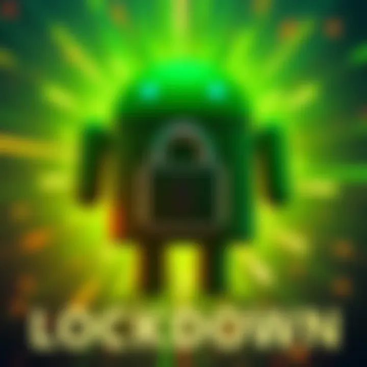 A graphic showing the Android logo with a padlock symbol, indicating security changes coming to the platform