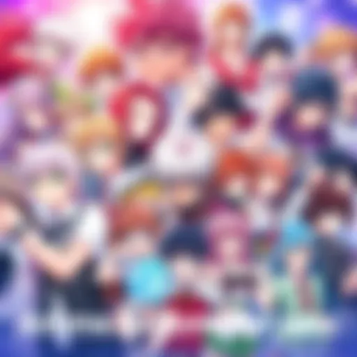 A collage of popular anime shows including characters from various genres, with a focus on unique storytelling, excluding Isekai.