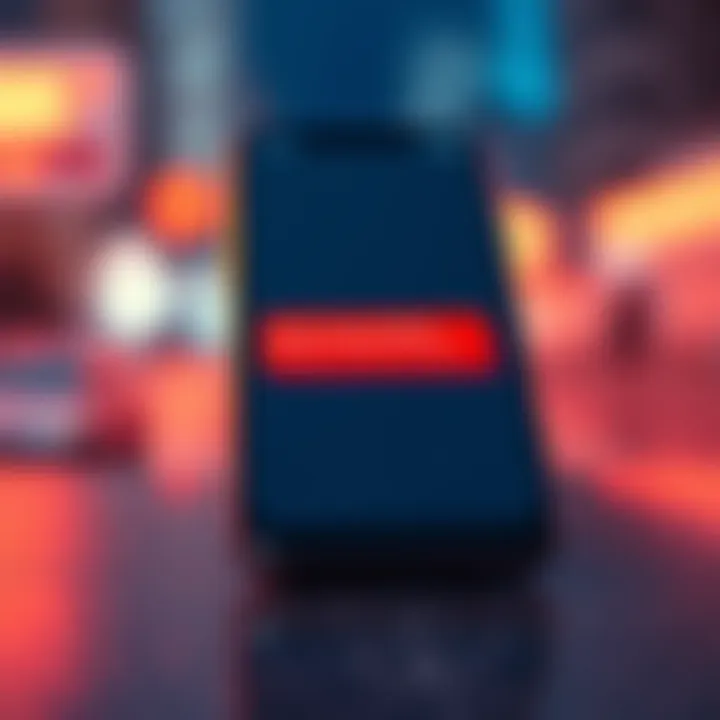 A smartphone showing an error message on a chat app, representing message delivery issues and broken support