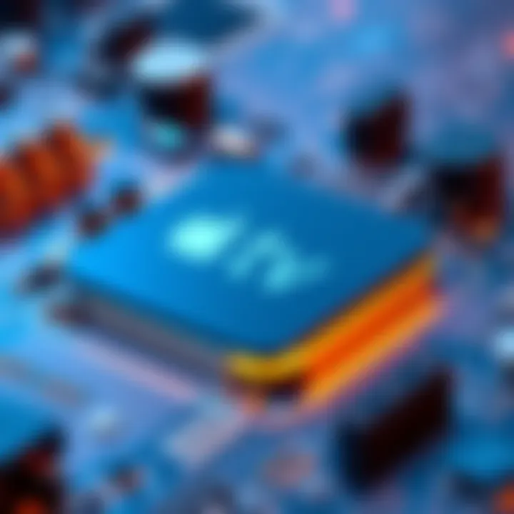 Close-up of the new Apple TV chip showing its intricate design and hardware features