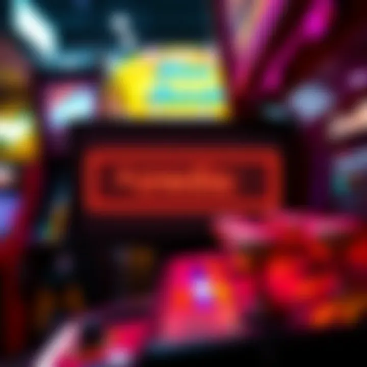 Screenshot of an arcade game with an error message about credits after update