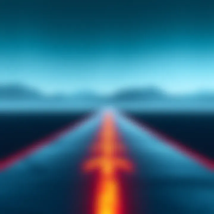A clear pathway marked with arrows showing the direction, symbolizing navigation and guidance.