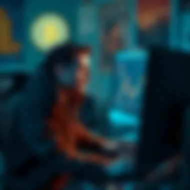 Artist shocked by cryptocurrency theft A distressed artist sitting in front of a computer with cryptocurrency icons on the screen, showing disbelief over stolen funds