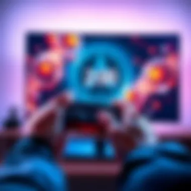 A player holding a game controller, looking at a screen displaying the Atlas Earth logo with a timer showing two hours.