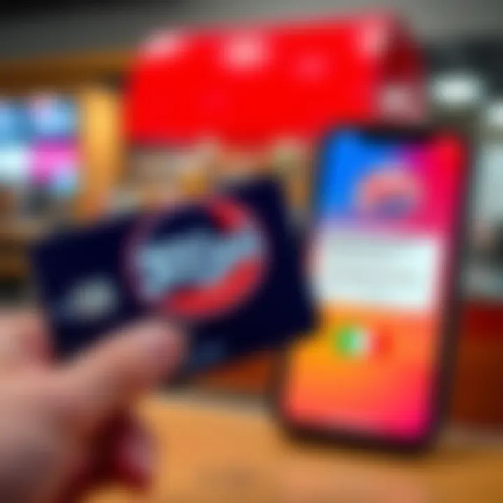 Close-up of an Atlas shopping card next to a smartphone displaying the Jersey Mike's app, indicating issues with crediting purchases.