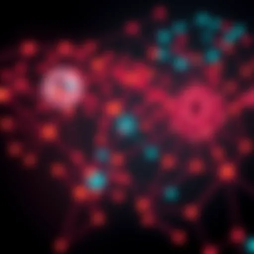 Graphic showing interconnected networks with predictions and forecasts represented visually, emphasizing decentralized prediction markets.