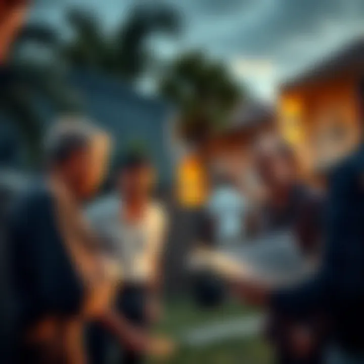 Australians investing in Bitcoin Group of Australians discussing Bitcoin investments in a suburban setting