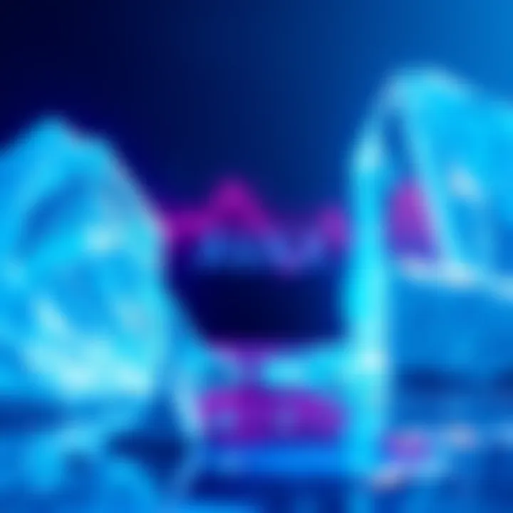 Avalanche Cryptocurrency Decline Graph showing a downward trend for AVAX with a broken ice graphic representing Avalanche's struggles