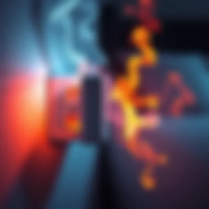 An Avalon Q device plugged into a standard bedroom outlet, showing signs of melting and overheating, with smoke rising from it.