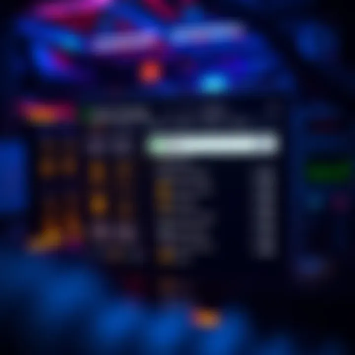 A close-up view of the Avalon Q miner's interface showing mode settings and firmware options