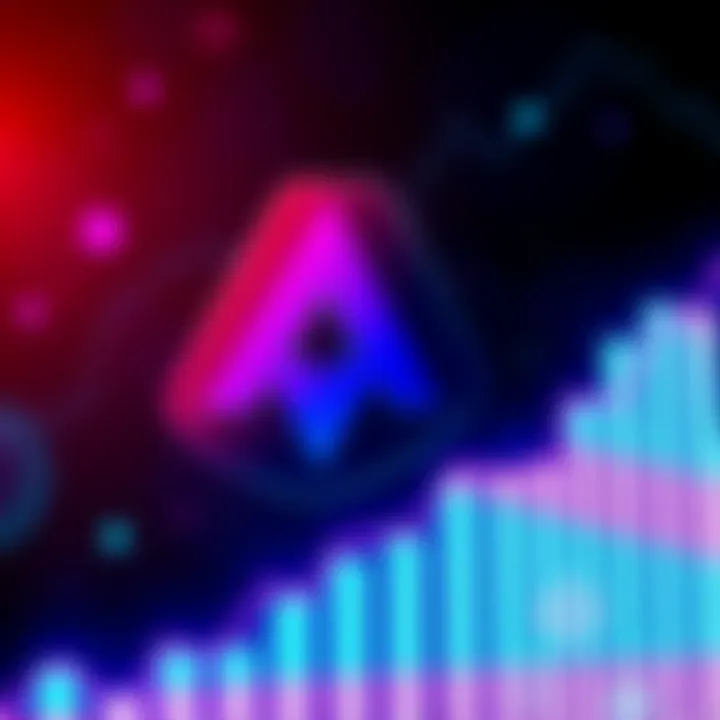 A visual representation of the AVAX cryptocurrency logo alongside a rising growth chart, symbolizing its potential in the crypto market.