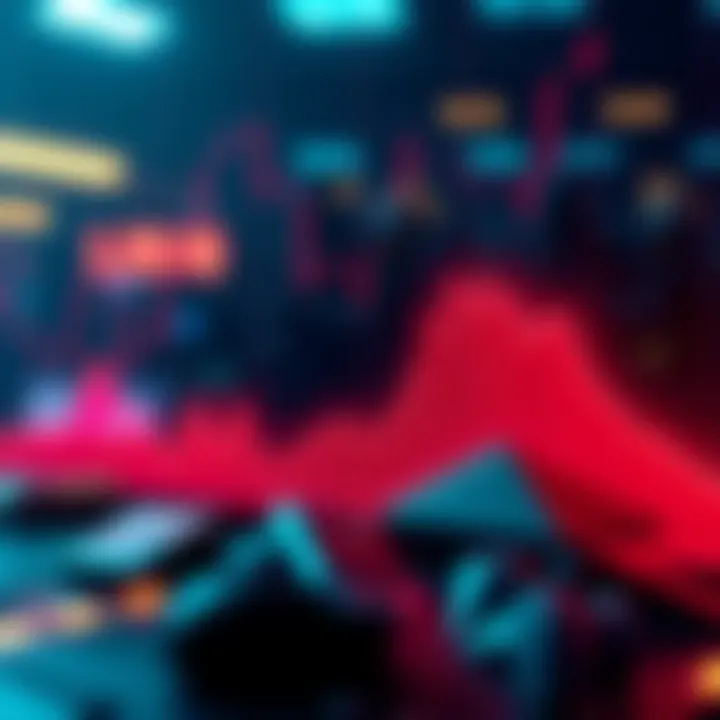 Graph showing a downward trend in average financial figures, indicating a target below 100k.