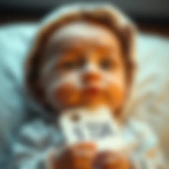 A baby with a large price tag displayed prominently, symbolizing the high cost associated with family planning.