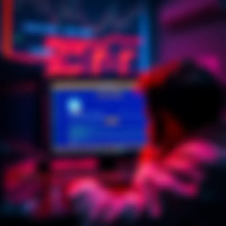 A user looking at a computer screen showing a pending status for their KYC application with FTX, showing frustration.