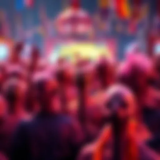 A group of Bald Yeellions celebrating together in a community event, showcasing their unity and cultural influence.