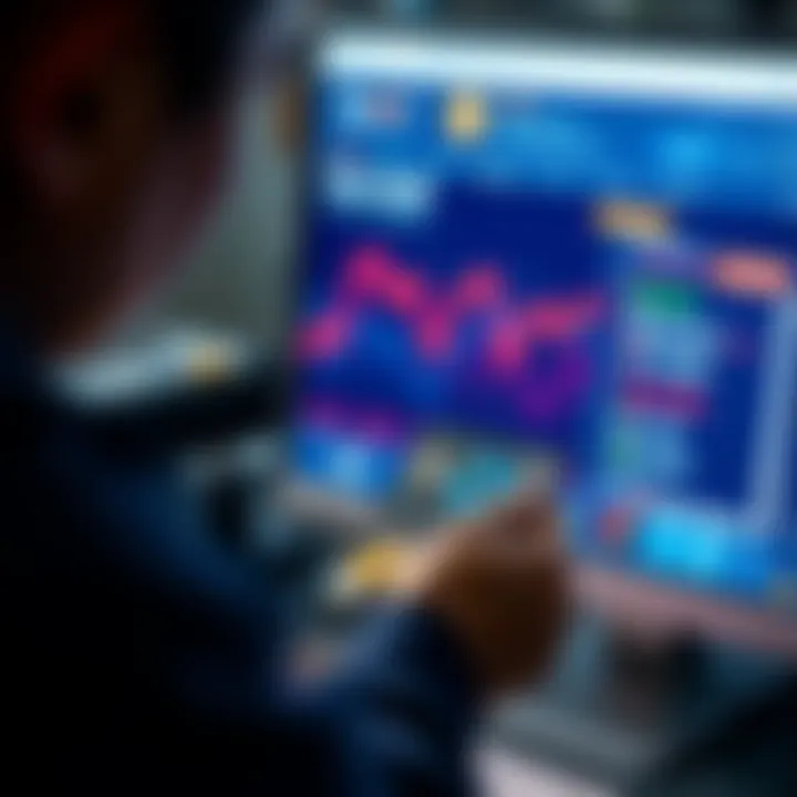 A person holding a credit card next to a computer screen displaying a crypto exchange website.